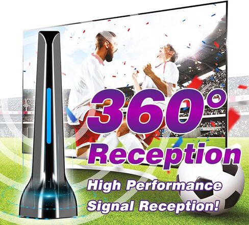 TV Antenna-TV Antenna Indoor, TV Antenna for Smart TV Indoor, TV Antenna for Local Channels, Long Range Reception 4K 1080P Free HDTV Antenna,Support All TV in Kuwait