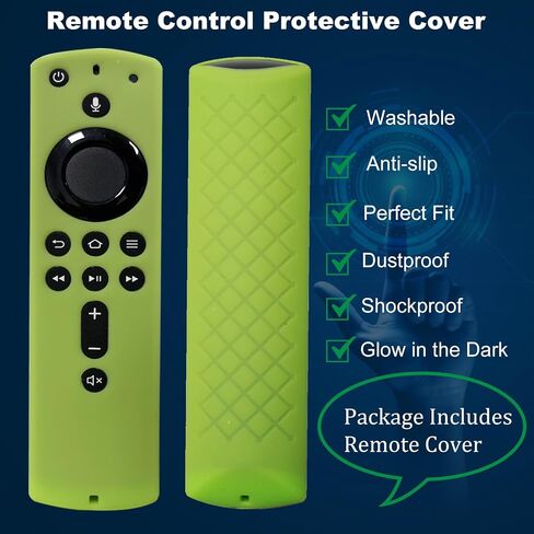 2nd Gen Voice Remote Control Replacement with Remote Cover for :-Fire Tv Stick Lite/TV Stick 2nd Gen/TV Stick 3rd Gen/TV Stick 4K/ TV Stick 4K Max/TV Cube (1st Gen, 2nd Gen)/ :-Fire TV 3rd Gen in Saudi Arabia