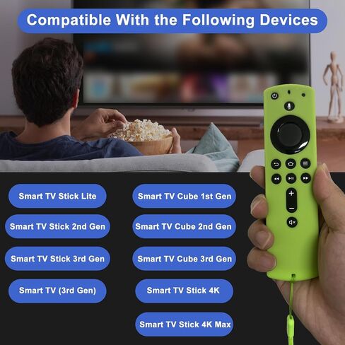 2nd Gen Voice Remote Control Replacement with Remote Cover for :-Fire Tv Stick Lite/TV Stick 2nd Gen/TV Stick 3rd Gen/TV Stick 4K/ TV Stick 4K Max/TV Cube (1st Gen, 2nd Gen)/ :-Fire TV 3rd Gen in Saudi Arabia
