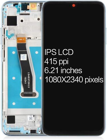متوافق مع شاشة استبدال شاشة LCD Huawei P Smart 2019، لـ P Smart 2019 Pot-LX3 LX1 LX1AF LX1RUA LX2J مجموعة أجزاء إصلاح لوحة LCD للعرض، مع زجاج مقسى + أدوات (أسود مع إطار) in Saudi Arabia