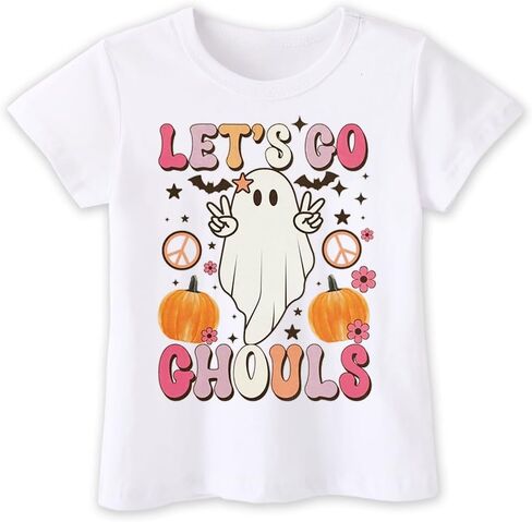 Toddler Halloween Shirts for Boys Kids Girls, Cute Spooky Pumpkins Ghosts Bats Witches and Monsters Halloween T Shirt: 2-6T in Saudi Arabia