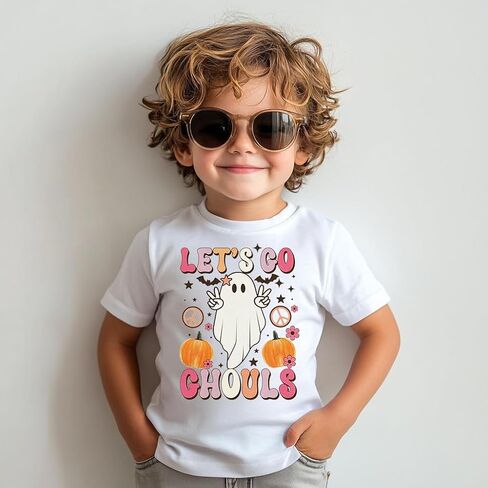 Toddler Halloween Shirts for Boys Kids Girls, Cute Spooky Pumpkins Ghosts Bats Witches and Monsters Halloween T Shirt: 2-6T in Saudi Arabia