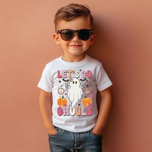 Toddler Halloween Shirts for Boys Kids Girls, Cute Spooky Pumpkins Ghosts Bats Witches and Monsters Halloween T Shirt: 2-6T in Saudi Arabia