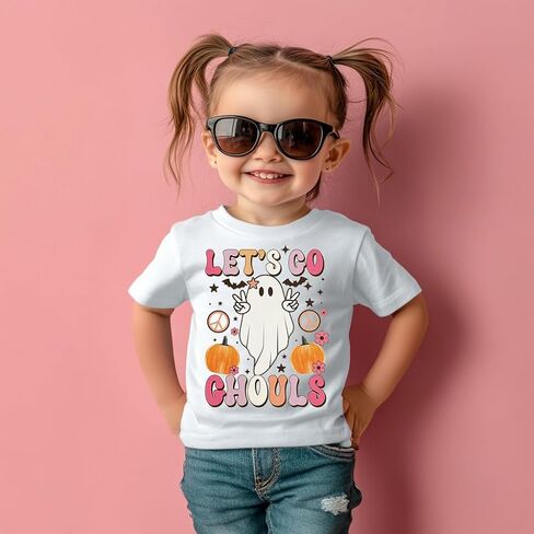 Toddler Halloween Shirts for Boys Kids Girls, Cute Spooky Pumpkins Ghosts Bats Witches and Monsters Halloween T Shirt: 2-6T in Saudi Arabia