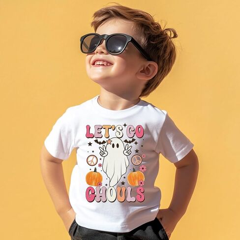Toddler Halloween Shirts for Boys Kids Girls, Cute Spooky Pumpkins Ghosts Bats Witches and Monsters Halloween T Shirt: 2-6T in Saudi Arabia