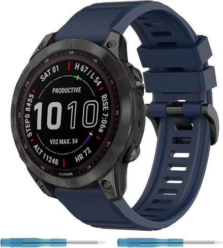 متوافق مع سوار Garmin Fenix ​​7 Sapphire Solar Band، أشرطة بديلة 22 مم لـ Fenix ​​7 / Fenix ​​7 Solar/Fenix ​​6 / Fenix ​​6 Pro Solar/Fenix ​​6 Sapphire in Kuwait