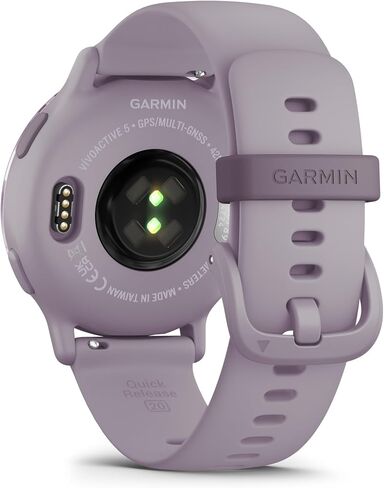 ساعة ذكية لتعقب اللياقة البدنية Garmin Vivoactive 5 للنساء والرجال مع إطار أوركيد معدني مع حافظة أوركيد وسوار سيليكون مع عمر بطارية يصل إلى 11 يومًا وشاشة لمس AMOLED ساطعة مقاس 1.2 بوصة in Saudi Arabia