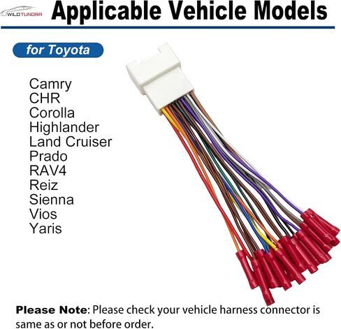استبدال أسلاك الراديو 20 دبوسًا لسيارة Toyota 4Runner Avalon Camry (2000-2006) مع مضخم صوت JBL لكزس ES300 ES330، ومكبر صوت ستيريو للسيارة وكابل طاقة مناسب لوحدة رأس ستيريو مزدوجة/مفردة الدين in Saudi Arabia