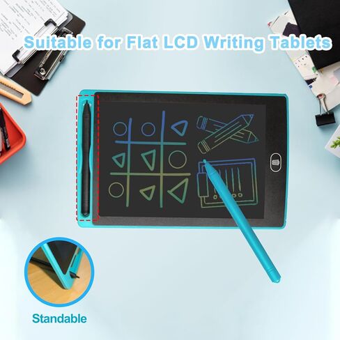 قلم رسم بديل لأقراص الكتابة LCD مع 8 حبال مرنة قلم ملون للأطفال لوح رسم متوافق مع قلم لوحة الرقصة للوحة رسم LCD للأطفال 4.8 بوصة 8 قطع in Kuwait