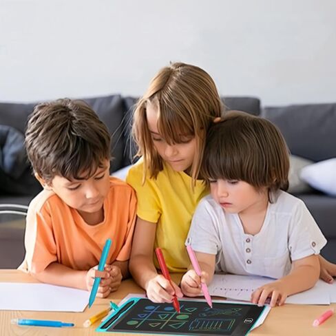 قلم رسم بديل لأقراص الكتابة LCD مع 8 حبال مرنة قلم ملون للأطفال لوح رسم متوافق مع قلم لوحة الرقصة للوحة رسم LCD للأطفال 4.8 بوصة 8 قطع in Kuwait