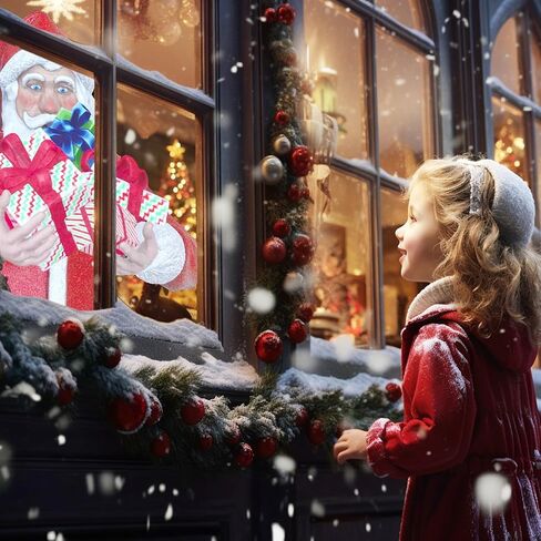 Immersive Gift Christmas and New Year's Window Projections: Add Festive Sparkle to Your Home - Maximize The Magic, Ideal for Windows & Open Spaces, 108"x66" White in Saudi Arabia