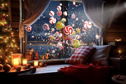 Immersive Gift Christmas and New Year's Window Projections: Add Festive Sparkle to Your Home - Maximize The Magic, Ideal for Windows & Open Spaces, 108"x66" White in Saudi Arabia
