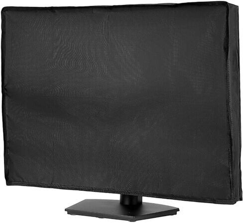 Waterproof Computer Monitor Dust Cover, 22, 23, 24 Inch Full Body Computer Screen Protective Sleeve, PC TV Monitor Dust Cover Desktop, Black, 24*18*3.1" in Saudi Arabia
