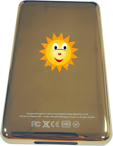 Metal Back Housing Cover Case Stainless Steel Case Back Cover for iPod Classic Video-Black in Saudi Arabia