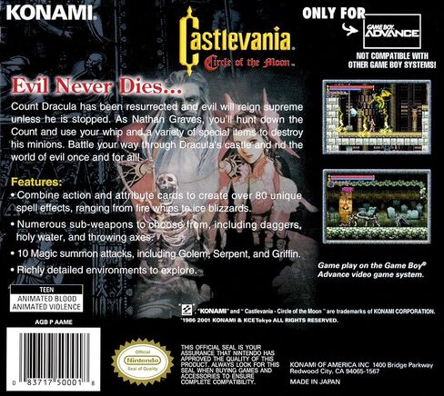 Castlevania: Circle of the Moon - لعبة Game Boy Advance (متجددة) in Saudi Arabia