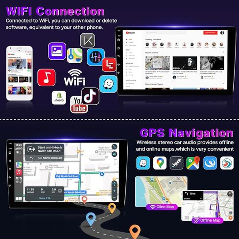 راديو ستيريو للسيارة Leadfan Android 12 لسيارة Honda Accord 8th 2008 2009 2010 2011 2012 2013، متوافق مع Apple Carplay Android Auto 10.1 بوصة شاشة لمس WIFI Bluetooth GPS Navigation Camera (2G+32G) in Saudi Arabia