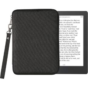 kwmobile Sleeve for 6" eReader - Sleeve with Stand for eReader - Protective Universal Bag with Zipper - Black