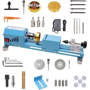 Mini Lathe Wood Lathe Machine Diy Machining for Table Woodworking Wood DIY Tool Lathe Standard Set