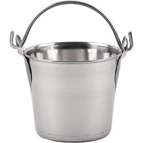 Lindy's 2-Quart Stainless Steel Bucket, Durable Seamless Bucket for Many Home Tasks, Carry Water or Milk, Fill with Food, Use as a Flower Pot, Cleaning Bucket, Table Centerpiece and Much More