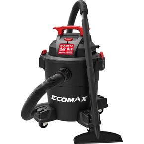Shop Vacuum Wet/Dry 6 Gallon, 4 Peak HP, Wet/Dry Vac with Powerful Suction, with Air Flow 85 CFM, 3-in-1 Wet/Dry/Blow, Heavy Duty Shop Vacuum, for Home, Workshop, Jobsite, EM18116P
