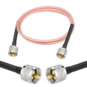 Superbat CB Radio Coax Cable 50ft RG142 Coax Cable with UHF PL259 to PL 259 Coax Connectors 50 Ohm for CB Radio Antenna Analyzer Dummy Load SWR Meter Ham Radio