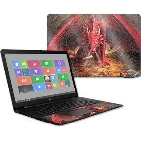 MightySkins Glossy Glitter Skin for HP 17t Laptop 17.3" (2017) - Angry Dragon | Protective, Durable High-Gloss Glitter Finish | Easy to Apply, Remove, and Change Styles | Made in The USA