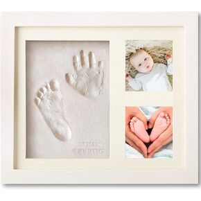 Baby Hand & Footprint Kit, Baby Footprint Kit for Newborn Boys & Girls, Dog Pet Paw Prints Clay Kits Picture Keepsake Frame, Baby Shower, Mom To Be, New Parents, Baby Registry Search