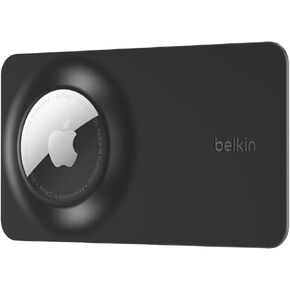 Belkin Apple AirTag Secure Wallet Insert, Thin AirTag Wallet Holder, Accessories for Apple AirTag - Ultra Slim & Flexible Credit Card Size Insert for Purse, Handbag, Pocket, Backpack - Black