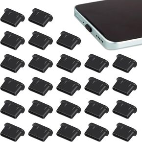 BLMHTWO 25 PCS USB C Dust Plug, USB C Plug Cover Soft Silicone USB C Cover Charging Port Cover for iPhone 15 Series, Samsung Galaxy S23/S22/S21, Note 20 and All Type-C Ports