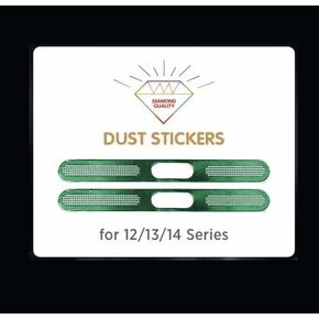 Mizi [4 Pack] Metal Speaker Mesh Anti Dust Proof Adhesive Sticker for iPhone 15/14 / 13/12 Series - Black