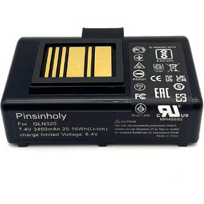 3400mAh Replacement Battery Compatible with Zebra Printer ZQ520 ZQ521 QLN320 QLN220 QLN220HC ZR628 ZR638 ZR658 ZR668 ZQ610 ZQ620 ZQ500 ZQ510 QLN320HC 25.16Wh Batteries