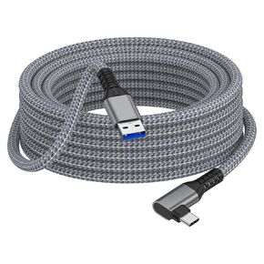 كابل ربط بطول 10 أقدام لـ Meta Oculus Quest 3، وملحقات Quest 2/Pro، شحن 3 في 1 أثناء اللعب طوال اليوم، مع طاقة كافية USB C لسماعات الواقع الافتراضي (شحن 10 أقدام أثناء اللعب) in Kuwait