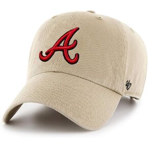 '47 New York Yankees Thorn Clean Up Dad Hat Baseball Cap - Khaki/Rose, Khaki, Red in Kuwait