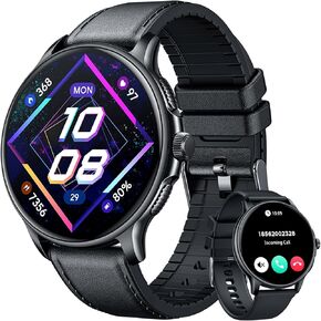 Smartwatch for Men Android Fitness Watch: 1.43" AMOLED Smart Watches for Men with Bluetooth Call Answer IP68 Waterproof Activity Tracker 120+ Sports Modes Sleep Heart Rate Monitor Watch for iOS Phones