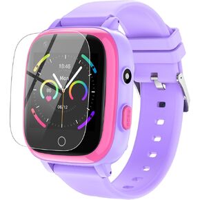 cjc 4G Smart Watch for Kids with GPS Tracker, Texting and Calling, Kids Watch for Ages 4-12 - Includes 2 Way Call, Video Call, Chat, SOS Alerts, App - Fun & Educational Birthday Gift Idea (Black)