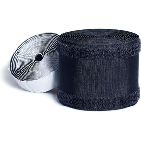 Black Floor Cord Cover with Adhesive Tape for Any Flooring Surface Overfloor Cord Protector Cable Grip Strip Management Hold Cords in Place for Power Cords Coaxial Cable(2.7" Width X 10’Length)