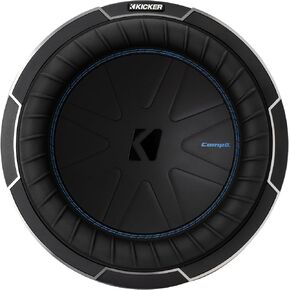KICKER CompQ 10"(25cm) Subwoofer, 51CWQ104, DVC 4-ohm, 800 Watts RMS, 1600 Watts Peak, Forced-Air Cooling, Increased Power Handling, Car, Truck, SUV, UTV