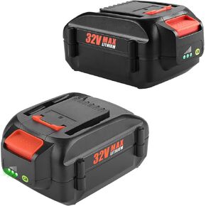 2 Pack 32V 3.0Ah Battery WA3537 Compatible with Wrox 32 Volt Cordless Tools WG175.1 WG275 WG575.1 WG924.4 32V Battery