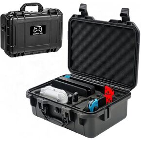 Carrying Bag Case for Nintendo Switch, Hard Professional Waterproof Switch Carrying Case for Switch, Controllers, Small Docking Station& Other Accessories AC Charger Storage Case, Large Capacity
