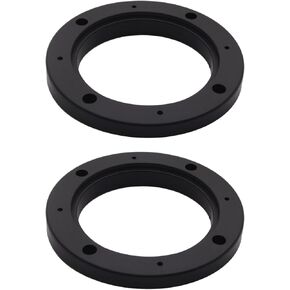AnRui 4 Inch Universal Fit Car Speaker Spacer Adaptor Ring Mounting Bracket Plastic Black Car Stereo Speakers Spacer, 2Pcs