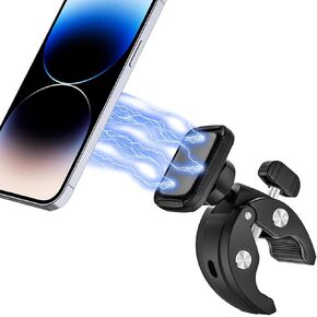 woleyi Magnetic Spin Bike Phone Holder, Phone Mount for Exercise Bike, Stationary Bicycle, Treadmill, Stroller, Elliptical, Microphone Stand for Magsafe iPhone 15 14 13 12 11 Pro Max All Smartphones