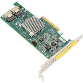 Zyyini Disk Array Card, 6G PCI E X8 Array Card with 2 SAS Mini Interface and SATA3 Bandwidth, Support 16T Disk HBA Disk Array Card for Databases Server Disks
