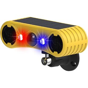 Outdoor Motion Sensor Alarm, Motion Activated Noise Maker Solar with 13 Sounds Motion Detector Strobe Light Perfect for Homes Cottages and Farms