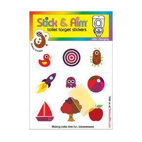 Color Change Kids Pack Toilet Target Stickers with Sticker Applicator Tool for Potty Training Boys. Toilet Stickers for Boys Aim. Color Changing When Wee Hits The Target.