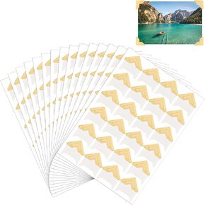 360pcs/15 Sheets Photo Corner Stickers, Self-Adhesive Scrapbook Picture Mounting Corners for Scrapbooking Album Memory Book DIY Journal (Gold) in Saudi Arabia