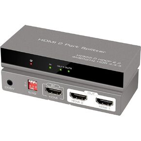 4K@60Hz HDMI Splitter, NEWCARE HDMI Splitter 1 in 2 Out, 4K HDMI Splitter for Dual Monitors Supports 3D,1080P for Roku/Fire Stick/Xbox/PS4/Blu-Ray Player/HDTV