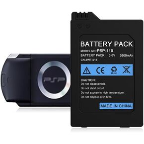بطارية PSP 1000، 3600 مللي أمبير (ترقية جديدة 2024) بطارية عالية السعة جديدة 0 دورة لوحدة التحكم Sony PSP 1000 PSP-110 in Kuwait