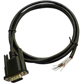 Compucableplususa.com Best Industrial Serial DB9 D-Sub 9 Pin Male RS232 Serial Cable with Bare Wire - 28 AWG with Black PVC Jacket (Male, 10 Feet)