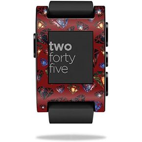 MightySkins Skin Compatible with Pebble Smart Watch – Diamond Galaxy | Protective, Durable, and Unique Vinyl Decal wrap Cover | Easy to Apply, Remove, and Change Styles | Made in The USA