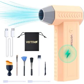 Compressed Air Duster, 150000RPM High-Pressure Mini Air Blower, 3 Gears Adjustable Cordless Portable Handheld Rechargeable Electric Air Duster for Keyboard, PC, Car, Crumbs, Garden, Home Cleaning